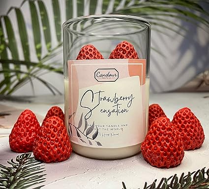 Beautiful Strawberry Candle