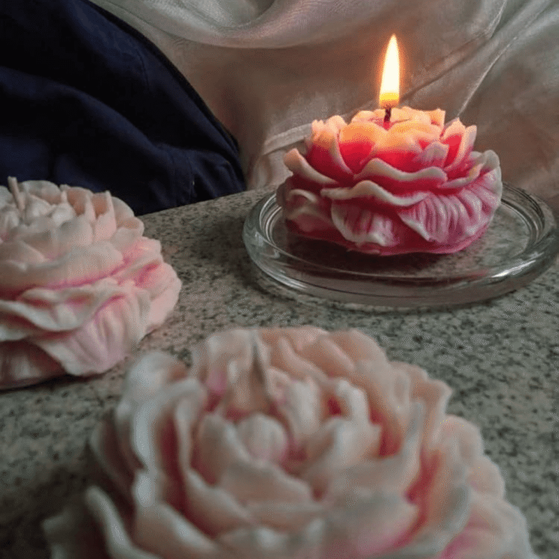 Peony Flower Candle - Image 2