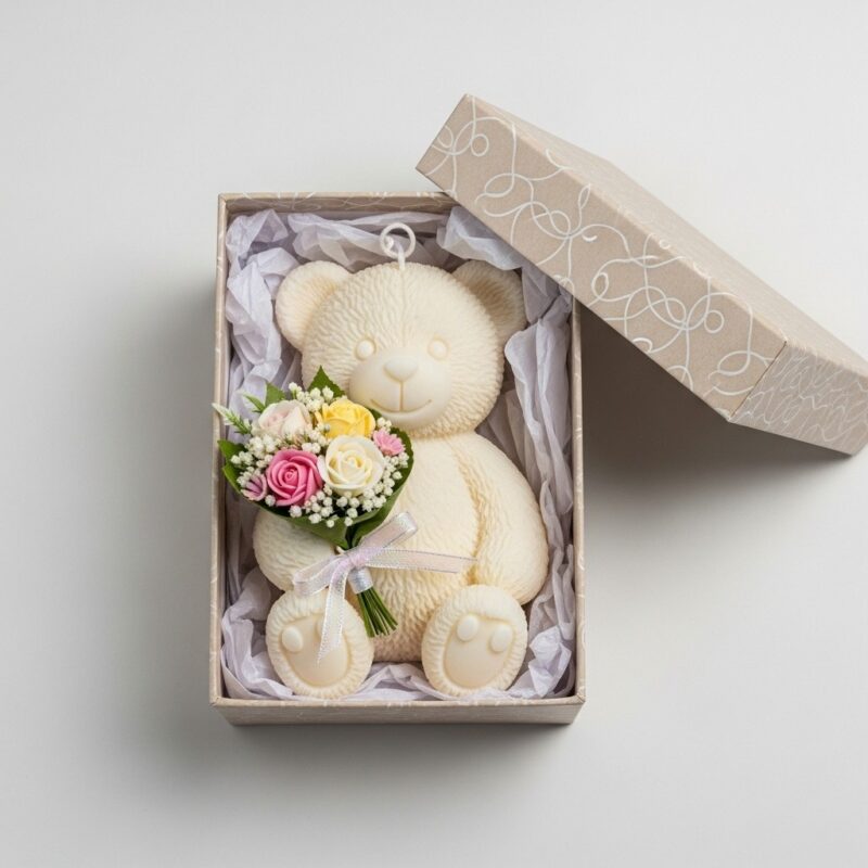 Beautiful Bookey & Teddy candle - Image 2