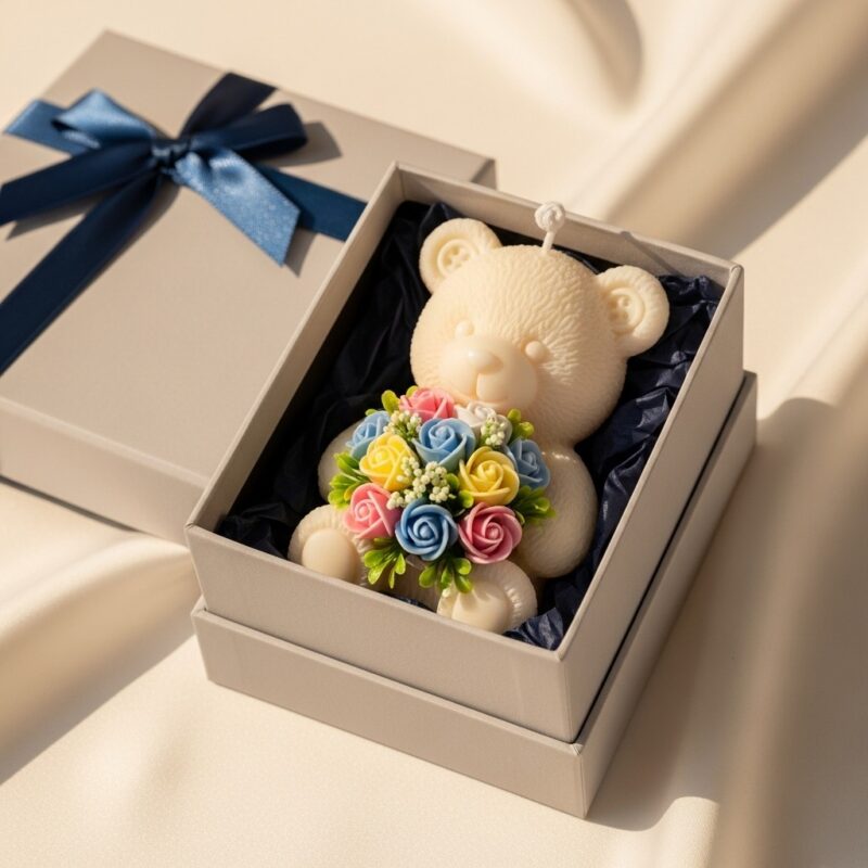Beautiful Bookey & Teddy candle - Image 4