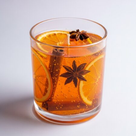 Orange with Gel effect candle