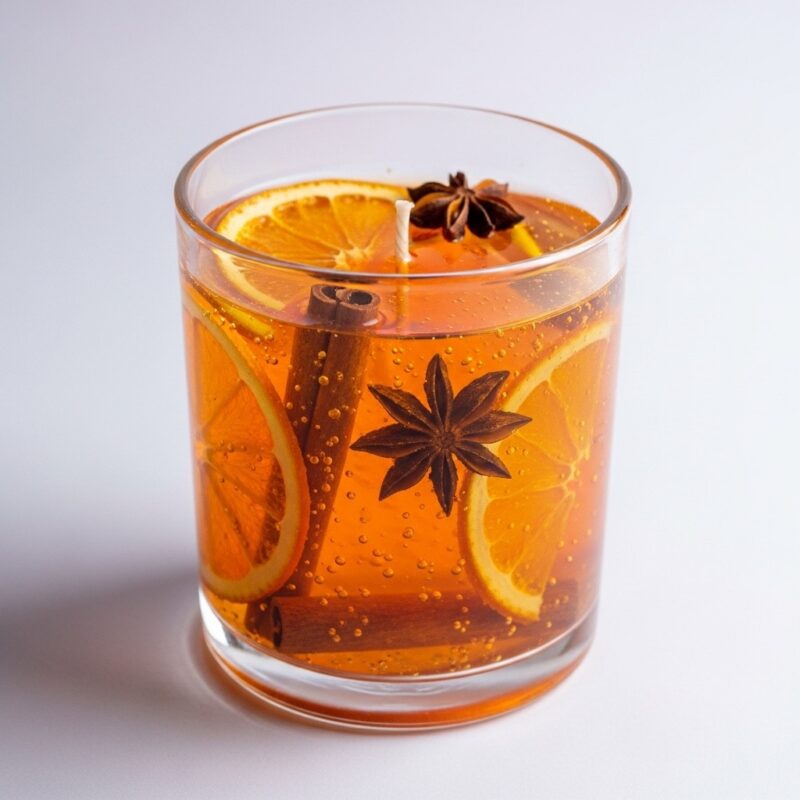 Orange with Gel effect candle