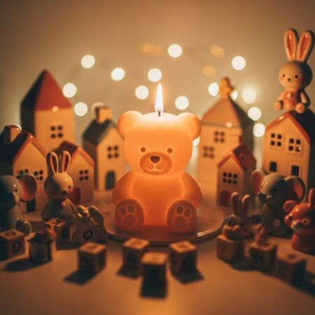 Teddy candle